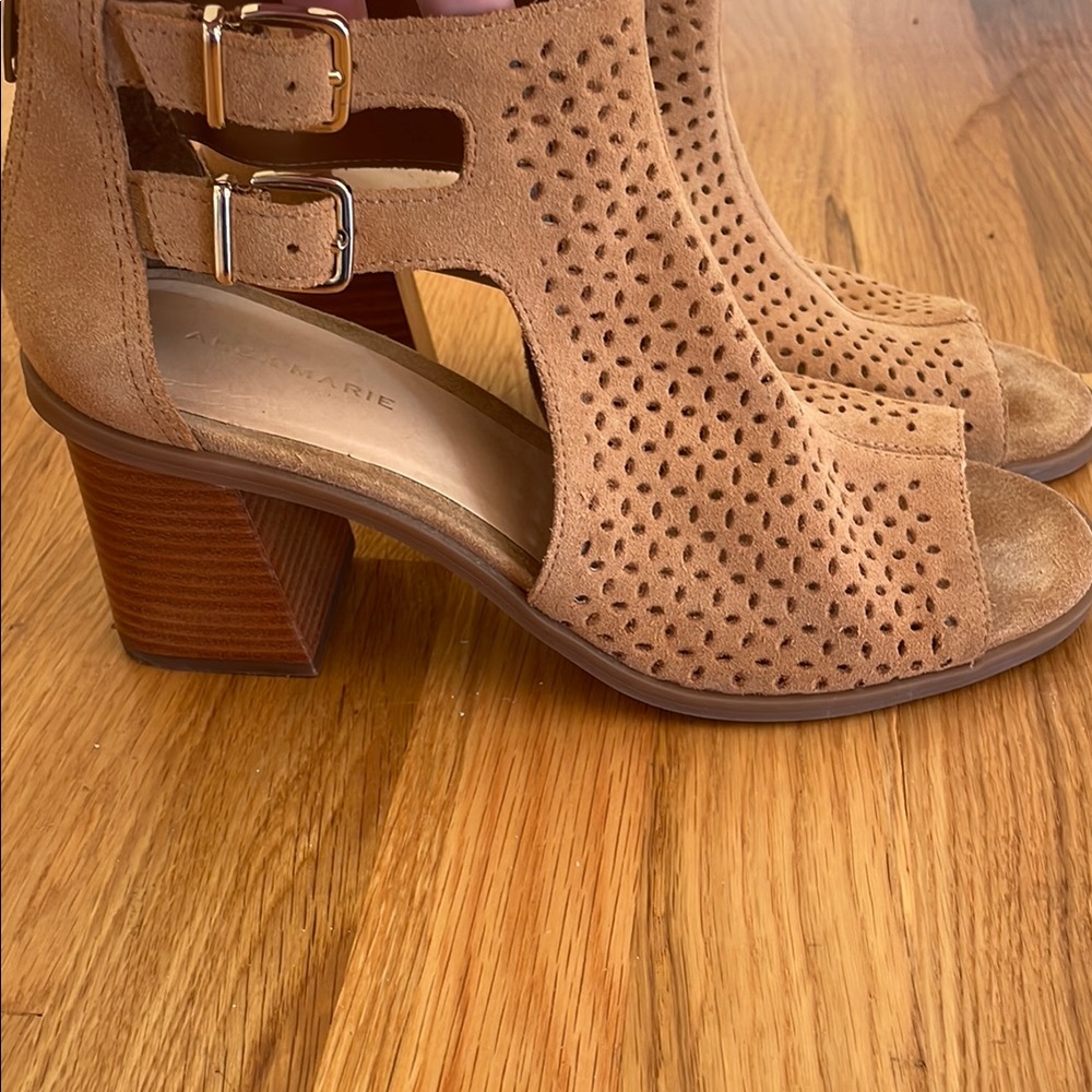 Alex Marie Tan Suede Women's Heeled Boots/Sandals